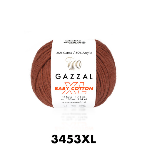 Baby cotton XL (Gazzal) 3453-глина