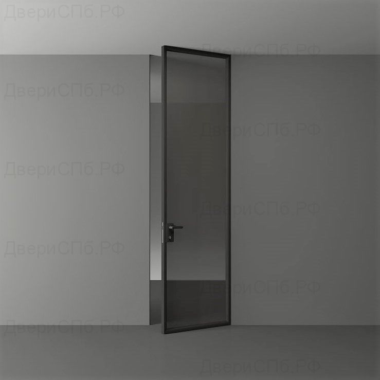 Скрытая дверь Pro Design Glass со стеклом - открывание на себя