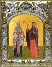 Икона Киприан и Иустина мученики (14х18)