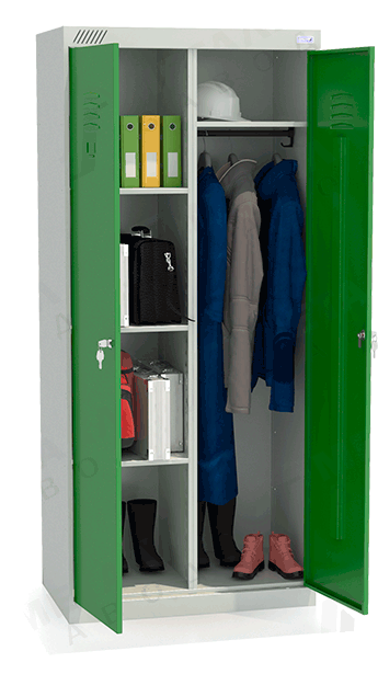ШМУ 22-800 Шкаф универсальный с зелеными дверьми