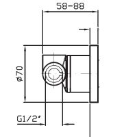 Внутренняя часть смесителя Zucchetti для раковины R99788 схема 2