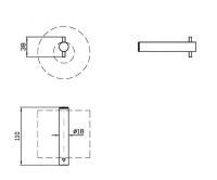 Настенный держатель для туалетной бумаги Zucchetti Medameda ZAD530 схема 2