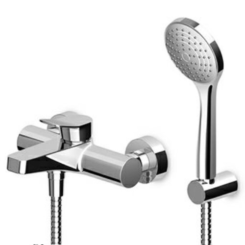Изображение Настенный смеситель для ванны Zucchetti Brim ZBR103 с ручным душем