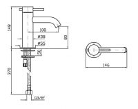 Смеситель для раковины Zucchetti Helm ZHE687.X схема 2