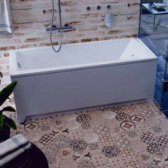 Небольшая пристенная акриловая ванна Акватек Либра NEW 150х70 схема 6