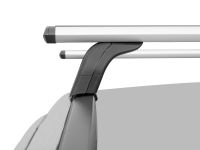 Багажник на крышу Hyundai Creta 2021-..., Lux, крыловидные дуги на интегрированные рейлинги