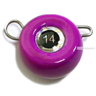 Груз крашеный Мормыш разборная чебурашка Таблетка 30 гр / 5 шт. в упаковке / цвет: 06 фиолетовый