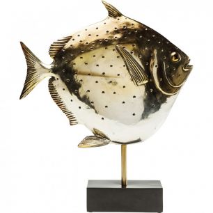 Статуэтка Fish, коллекция "Рыба" 44*53*10, Полирезин, Сталь, Золотой