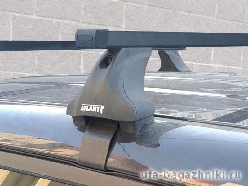 Багажник на крышу Honda Accord 9 2013-..., Атлант, стальные прямоугольные дуги (в пластике)