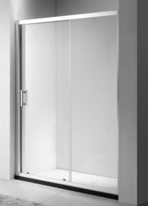 Душевая дверь Oporto Shower 8007-1CH 120x190 см раздвижная, стекло прозрачное 6 мм