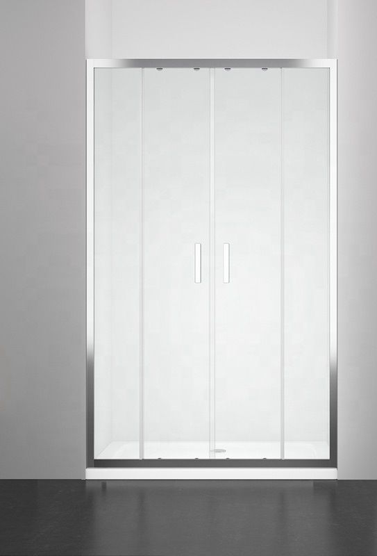 Душевая дверь Oporto Shower 8007-2CH 120x190 см раздвижная, стекло прозрачное 6 мм
