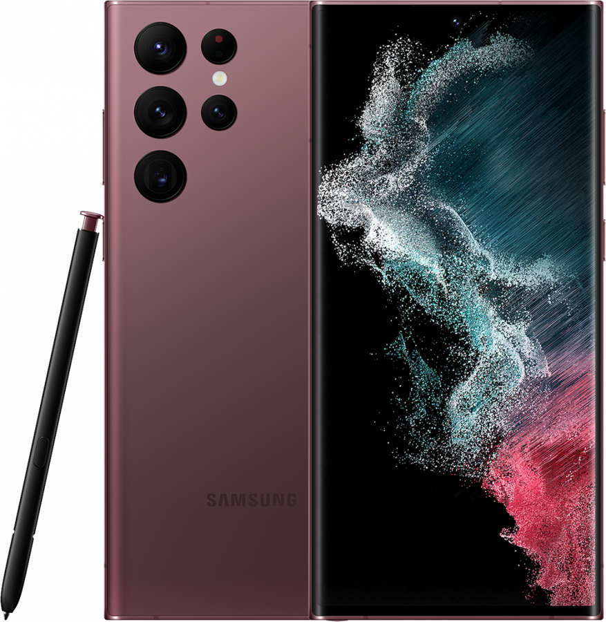 Смартфон Samsung Galaxy S22 Ultra 12/256GB (Snapdragon SM-S908E/DS) (Burgundy)