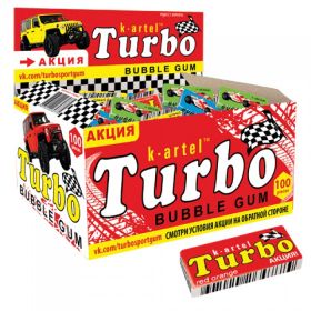 Блок жевательной резинки (100шт) Bubble Gum Turbo K-artel.