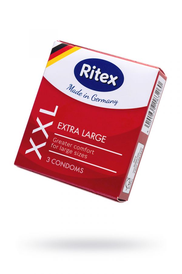 Презервативы RITEX, XXL, увеличенного размера, латекс, 20 см, 5,5 см, 3 шт.