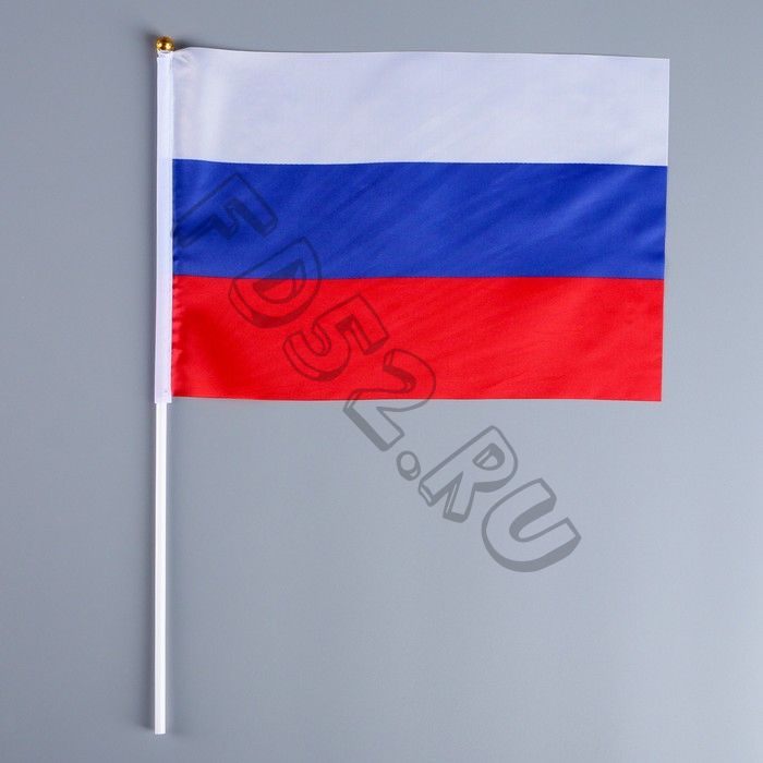 Флаг России, 20 х 30 см, шток 40 см