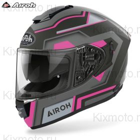 Шлем Airoh ST 501 Square, Чёрный матовый с розовым