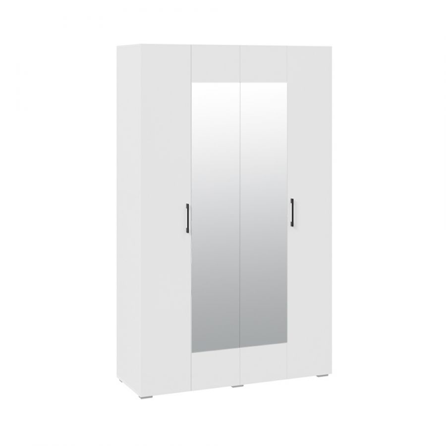 Шкаф «Нео» 4-х дверный с зеркалом (Белый)