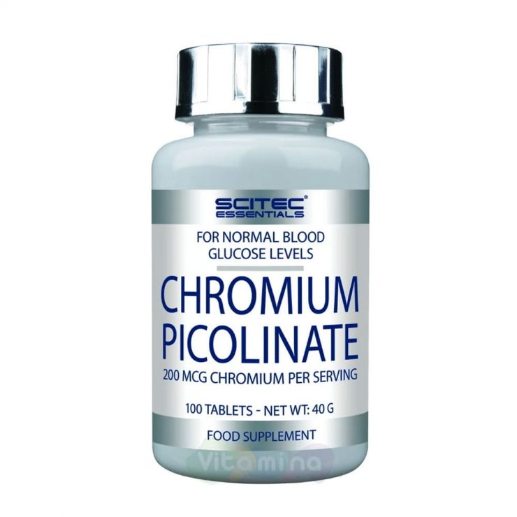 Scitec Nutrition Пиколинат Хрома Chromium Picolinate 200 мкг, 100 шт