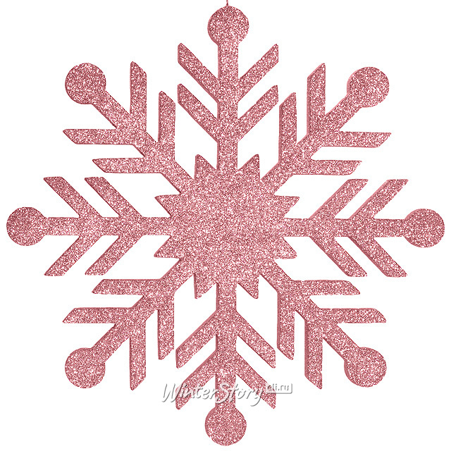 Украшение снежинка "Резная", цвет розовый