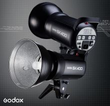 Вспышка студийная Godox SK400w со стойкой и софтбоксом