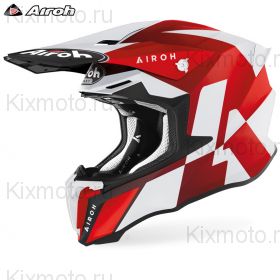 Шлем Airoh Twist 2.0 Lift, Матовый красно-белый