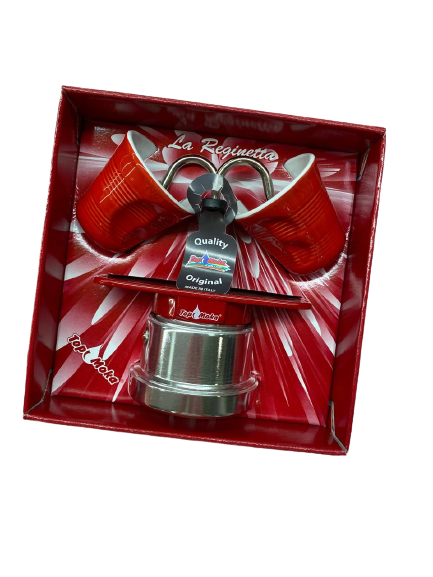 Гейзерная кофеварка Реджинетта (красная) на 2 чашки, Top Moka. Model Reginetta 2 tazze