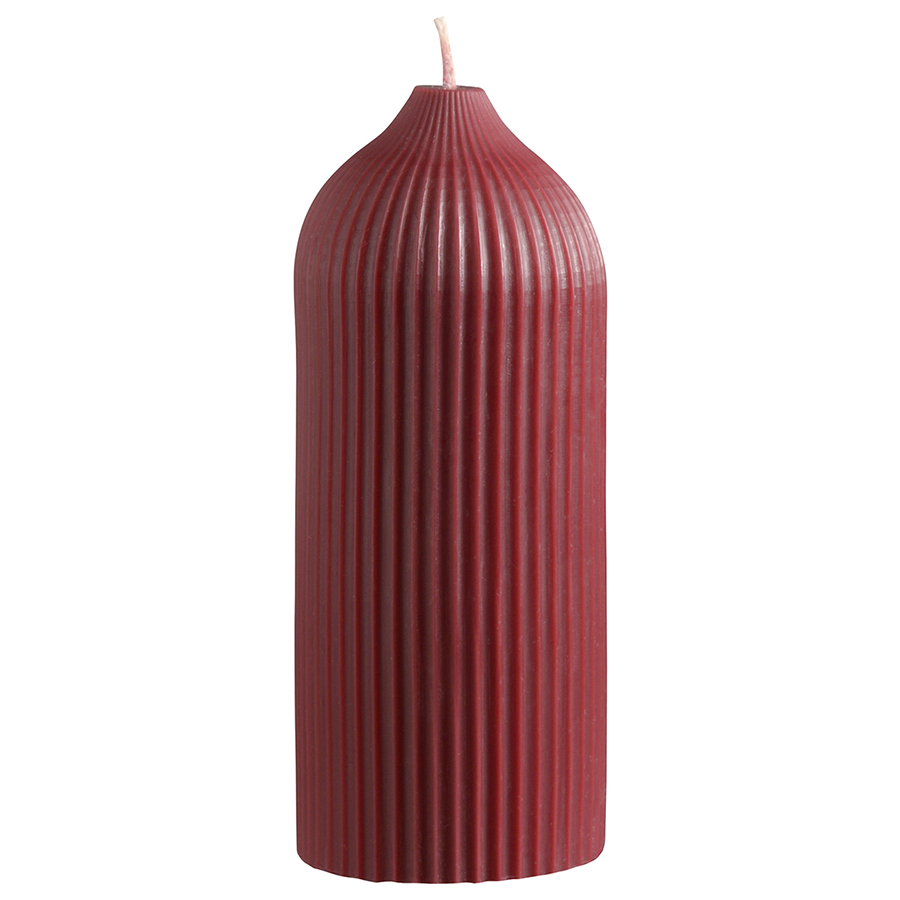 Свеча декоративная бордового цвета из коллекции Edge, 16,5см