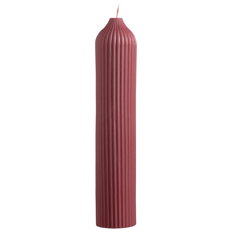 Свеча декоративная бордового цвета из коллекции Edge, 26,5см