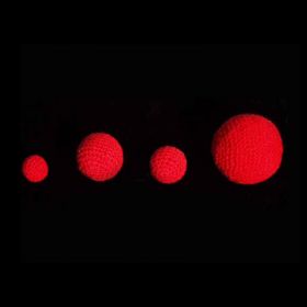 Вязаный шарик - 0,75" (1,9 см) красный