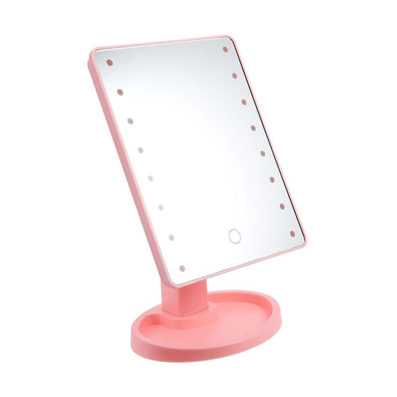 Зеркало Large LED Mirror, Цвет Розовый