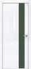 Дверь Каркасно-Щитовая Triadoors Gloss Белый Глянец 703 ПО Без Стекла с Декором Дарк Грин / Триадорс