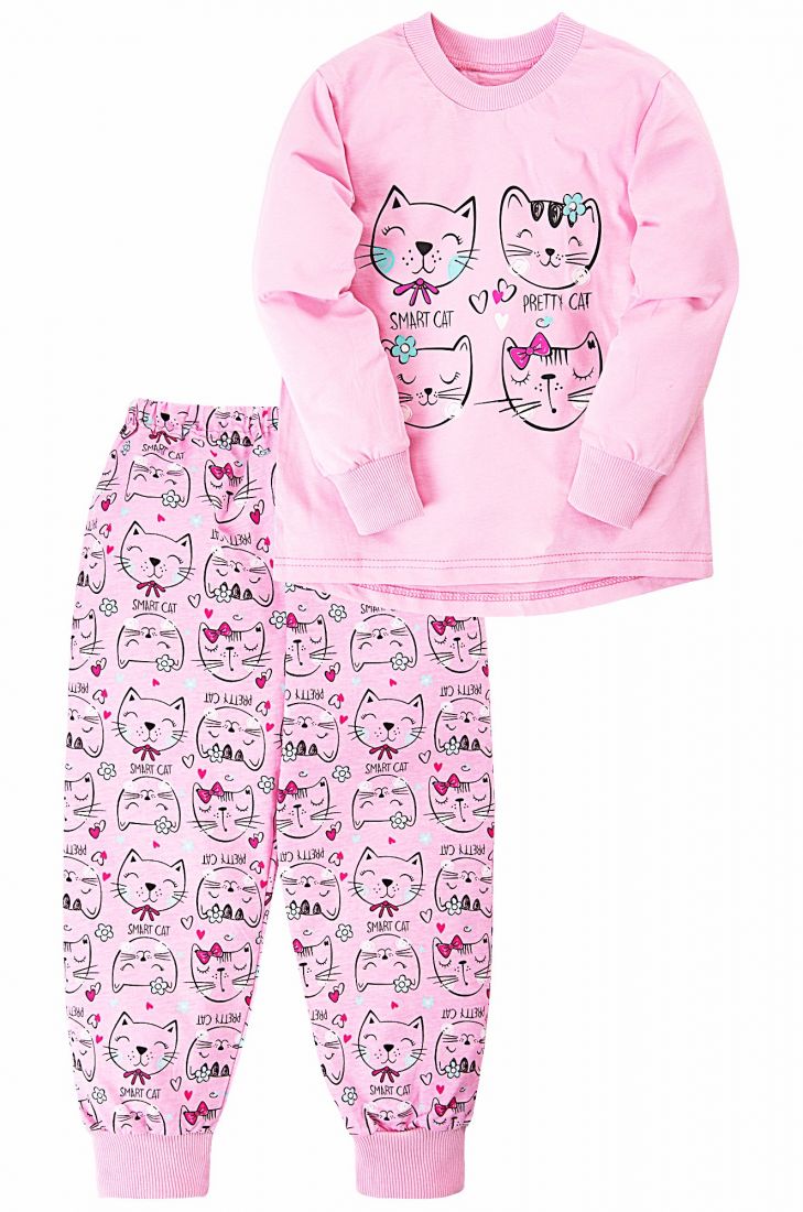 Пижама для девочки розового цвета Котята