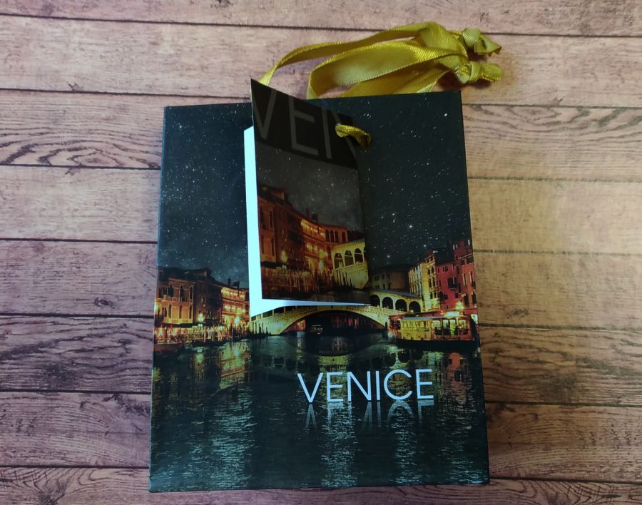 Вертикальный подарочный пакет "Венеция", маленький S
