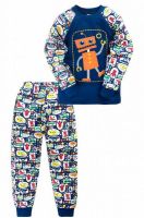 Пижама для мальчика синяя с роботом от СладикМладик