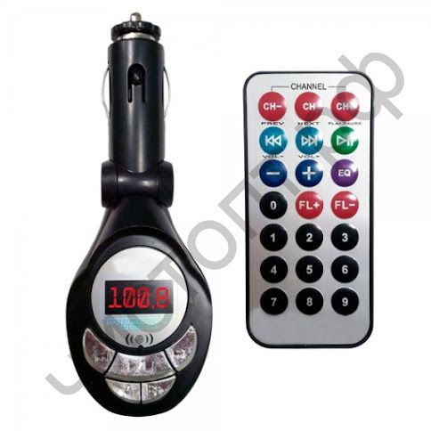 FM модулятор MP3 TS-CAF04  2 USB заряд 2А пульт SD