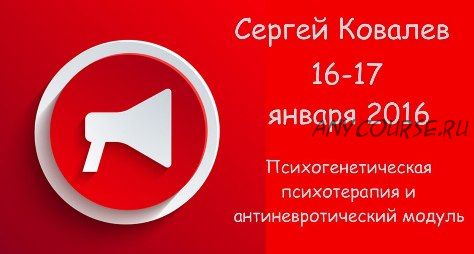 Психогенетическая психотерапия и «антиневротический» модуль. 2016 (Сергей Ковалев)