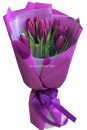 Букет Фиолетовые тюльпаны в пленке