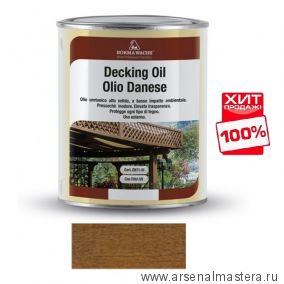 ЦЕНЫ НИЖЕ ХИТ! Масло датское Borma Decking Oil 1 л для террас Дуб 4971-IL-512