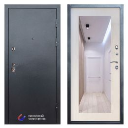 Входная дверь Termo-door Техно Графит Зеркало Триумф Лиственница Металлическая