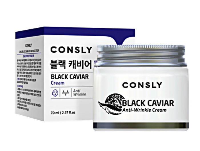 CONSLY Крем для лица против морщин с экстрактом черной икры. Black caviar anti-wrinkle cream, 70 мл.