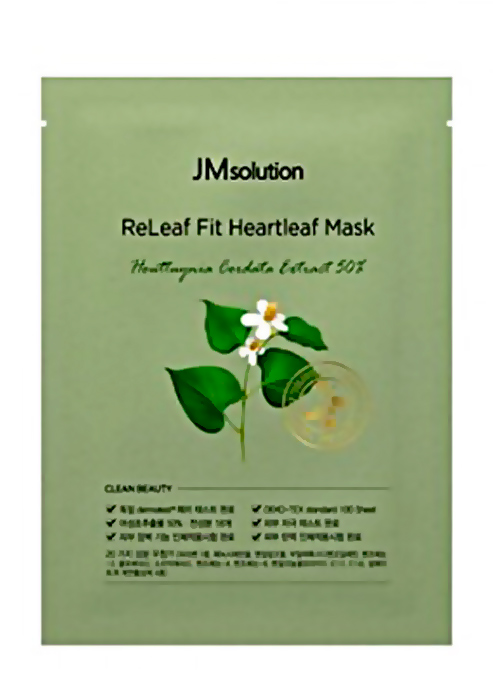 JMSOLUTION Маска тканевая с экстрактом гуттуинии. Releaf fit heartleaf mask, 30 мл.