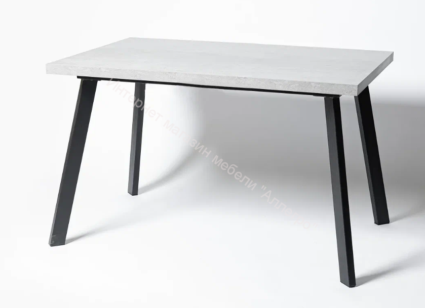 Обеденный нераскладной стол Angel 120 Бетон светлый/черный