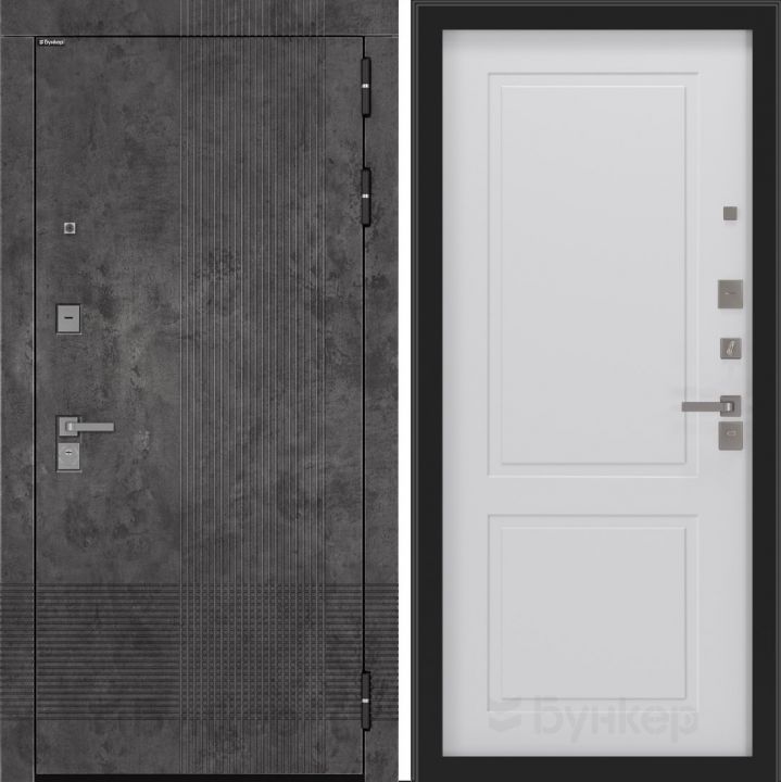 Дверь Входная Бункер BN-08 ФЛ-609 Белый Софт, металлическая