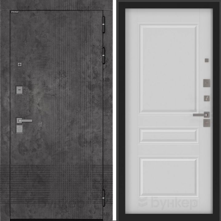 Дверь Входная Бункер BN-08 ФЛ-711 Белый Софт, металлическая