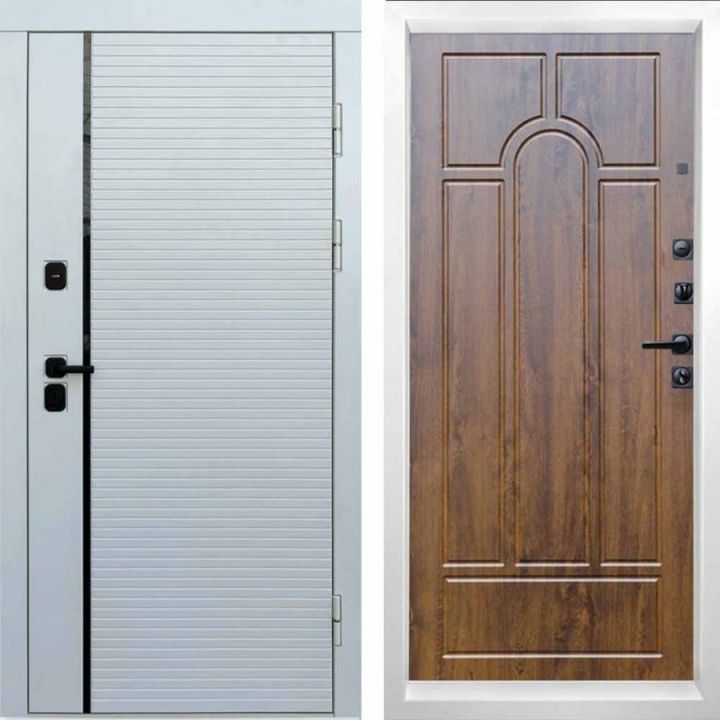 Входная дверь Termo-door WHITE LINE Арка Дуб Металлическая