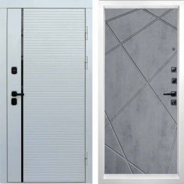 Входная дверь Termo-door WHITE LINE Лучи Бетон темный Металлическая