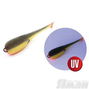Поролоновая рыбка на двойнике цвет-19 UV 80 мм