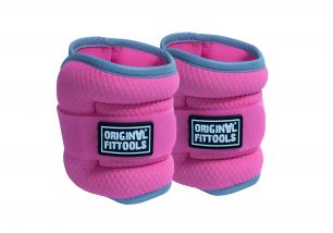 Комплект утяжелителей весом 1 кг (пара) Original FitTools FT-AW01-FP розовые 