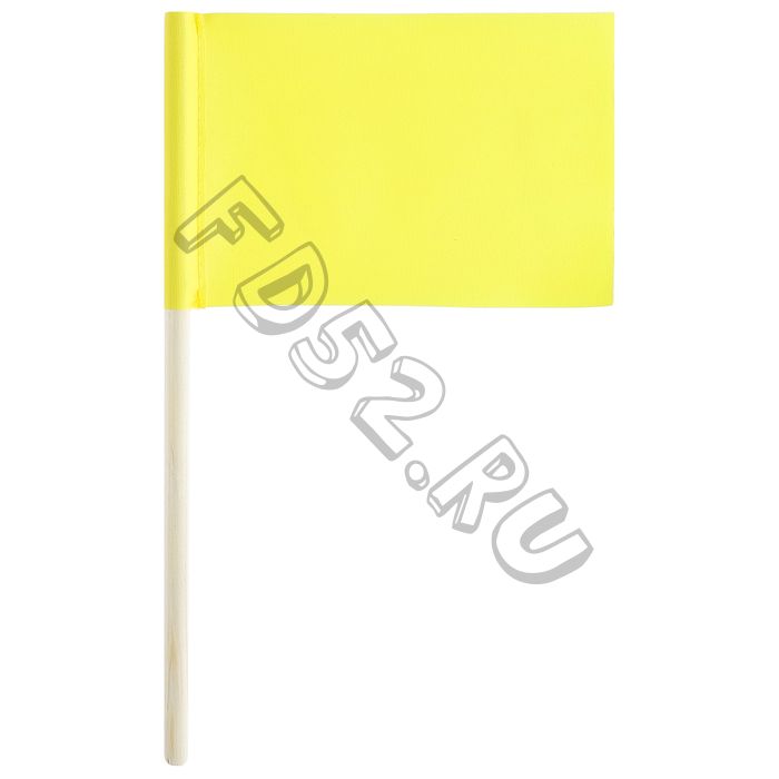 Флажок, длина 25 см, 10 x 15 см, цвет жёлтый