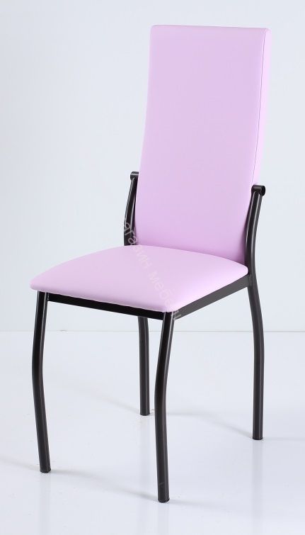 Кухонный стул "B-610" (Розовый кожзам/Коричневый металл)